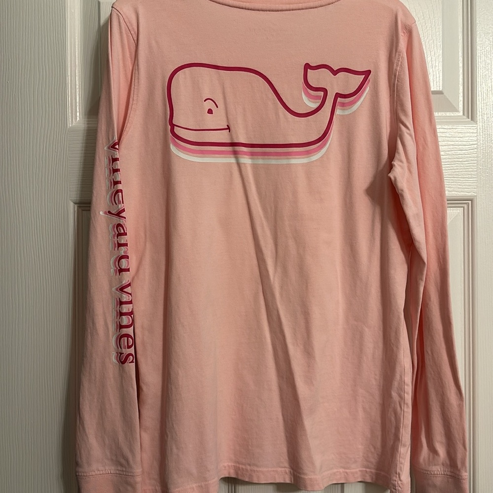 Vineyard Vines Long Sleeve Cotton Tee Light pink, gently loved, great condition-